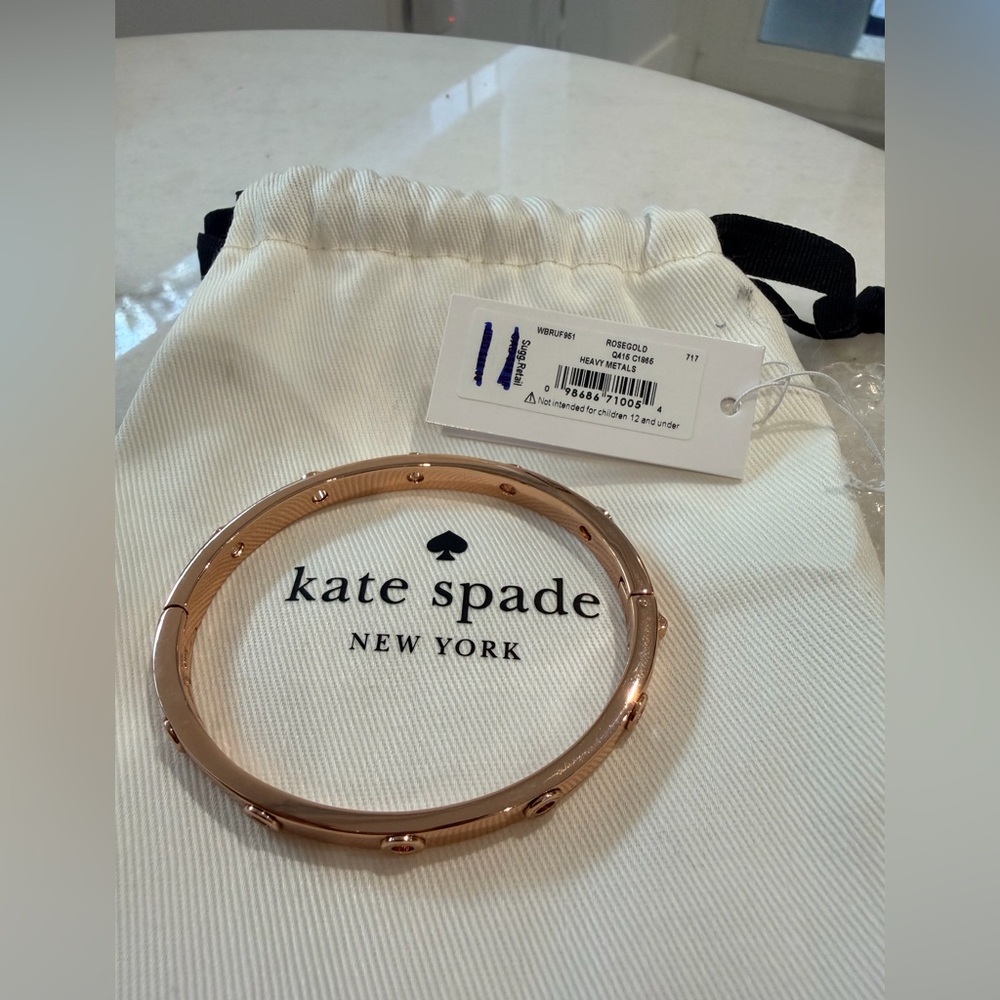 kate spade Rose Gold Rivet Accent Bangle Bracelet